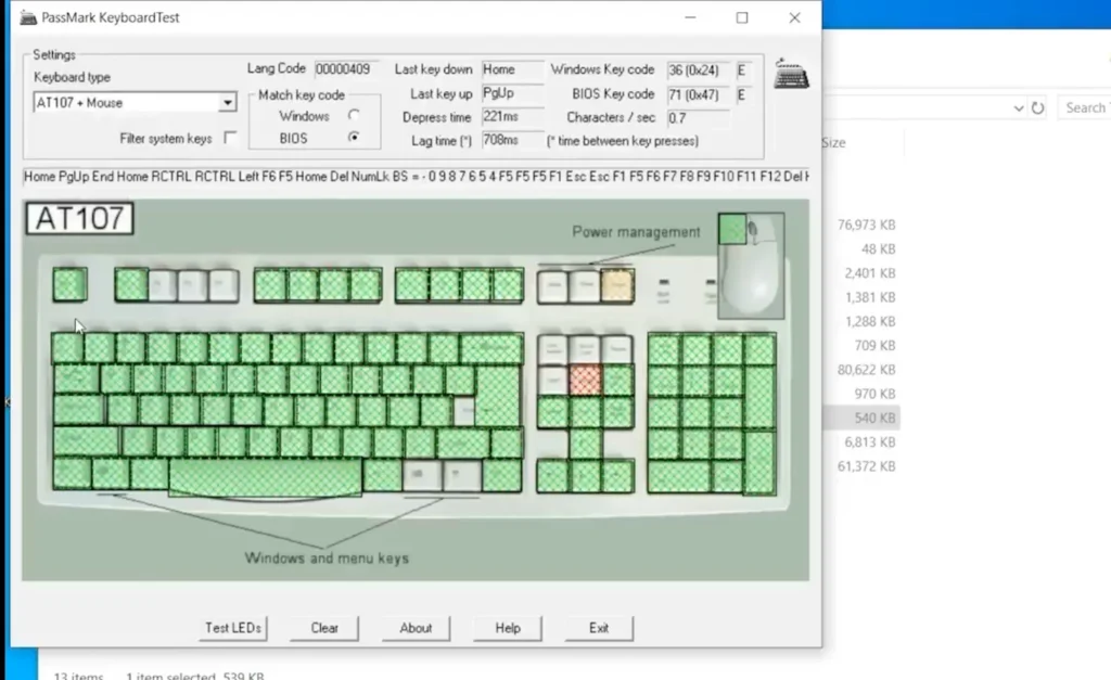 تصویر محیط برنامه PassMark هنگام تست