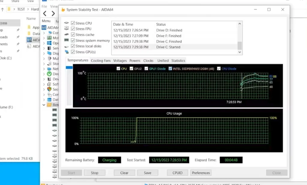 تست cpu با نرم افزار aida
