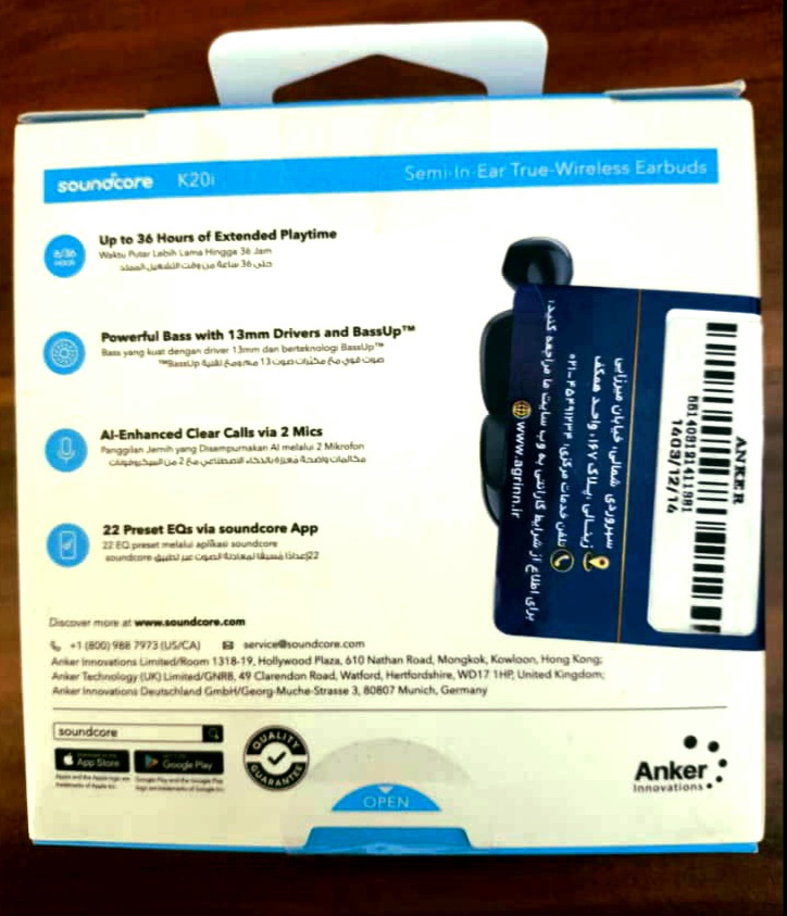 ایرپاد anker k20i با گارانتی ۱۸ ماهه زیر قیمت