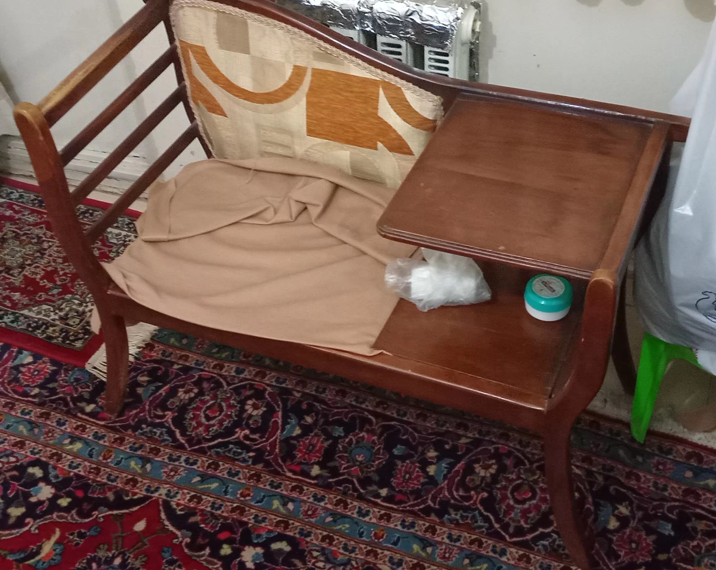 میز تلفن چوبی