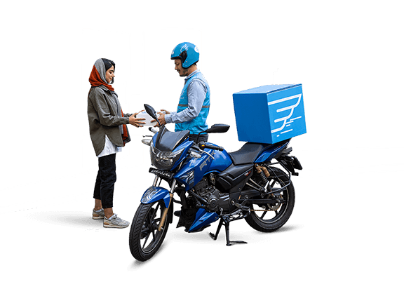 راننده پیک بدون موتور