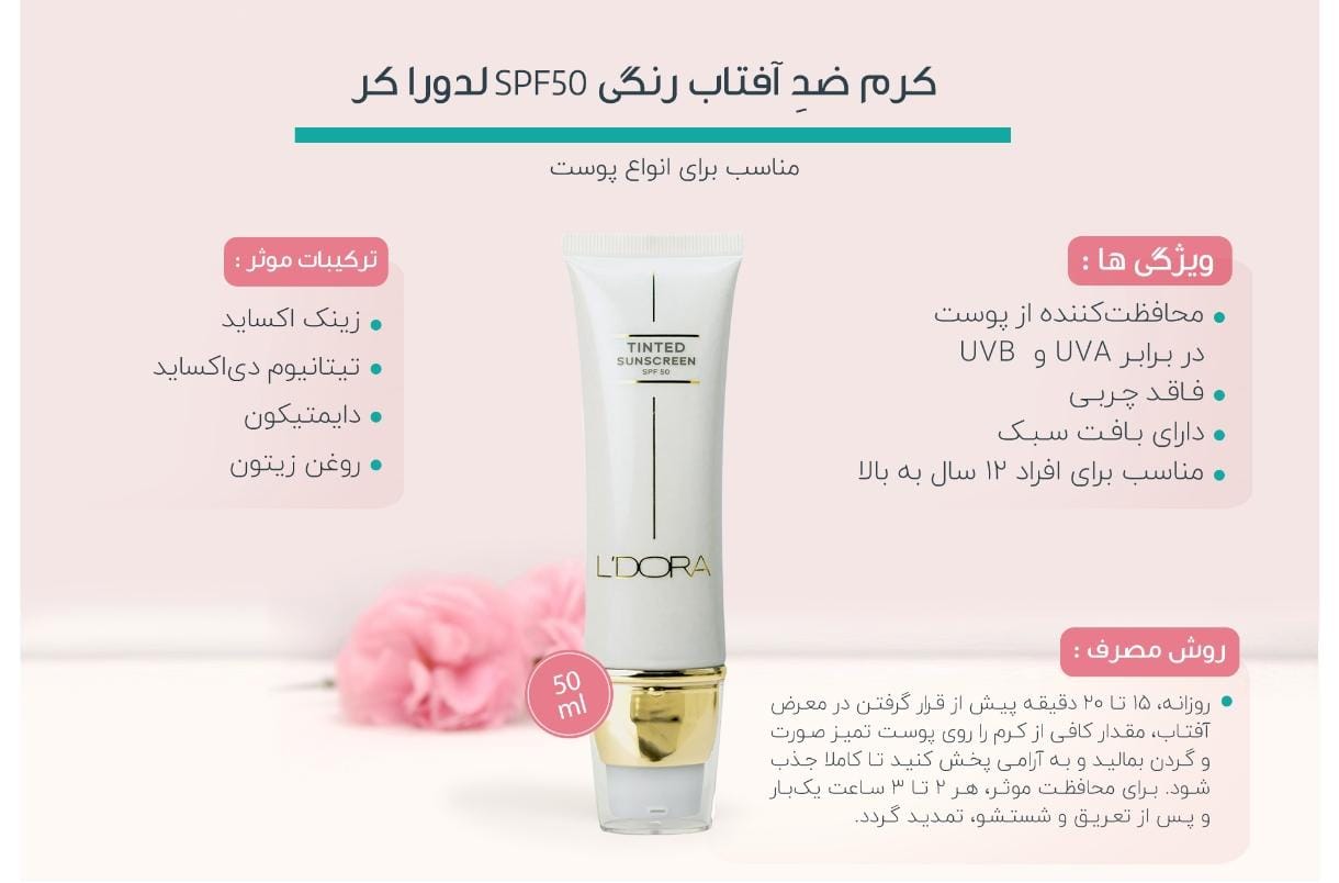 کرم ضدآفتاب رنگی