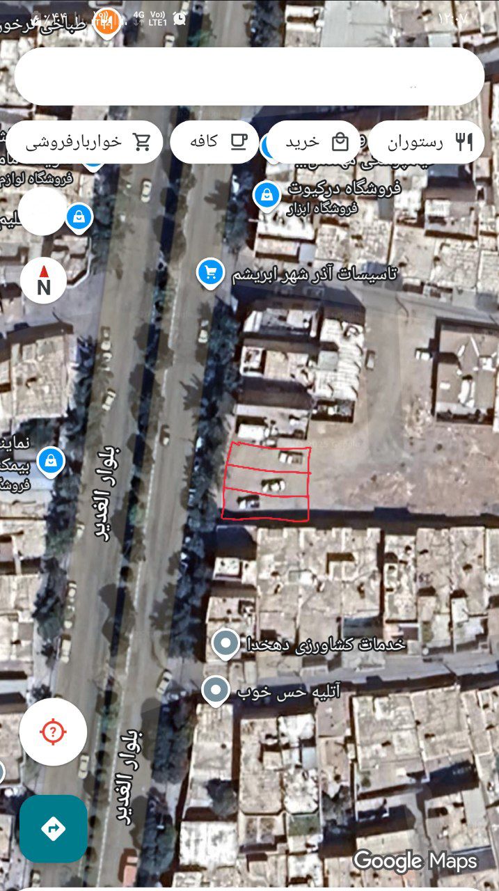 فروش ۱۵۹ متر زمین اداری مسکونی بغل خیابان