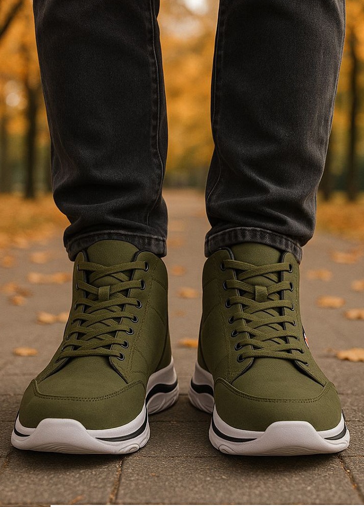 کفش ساقدارزیتونی