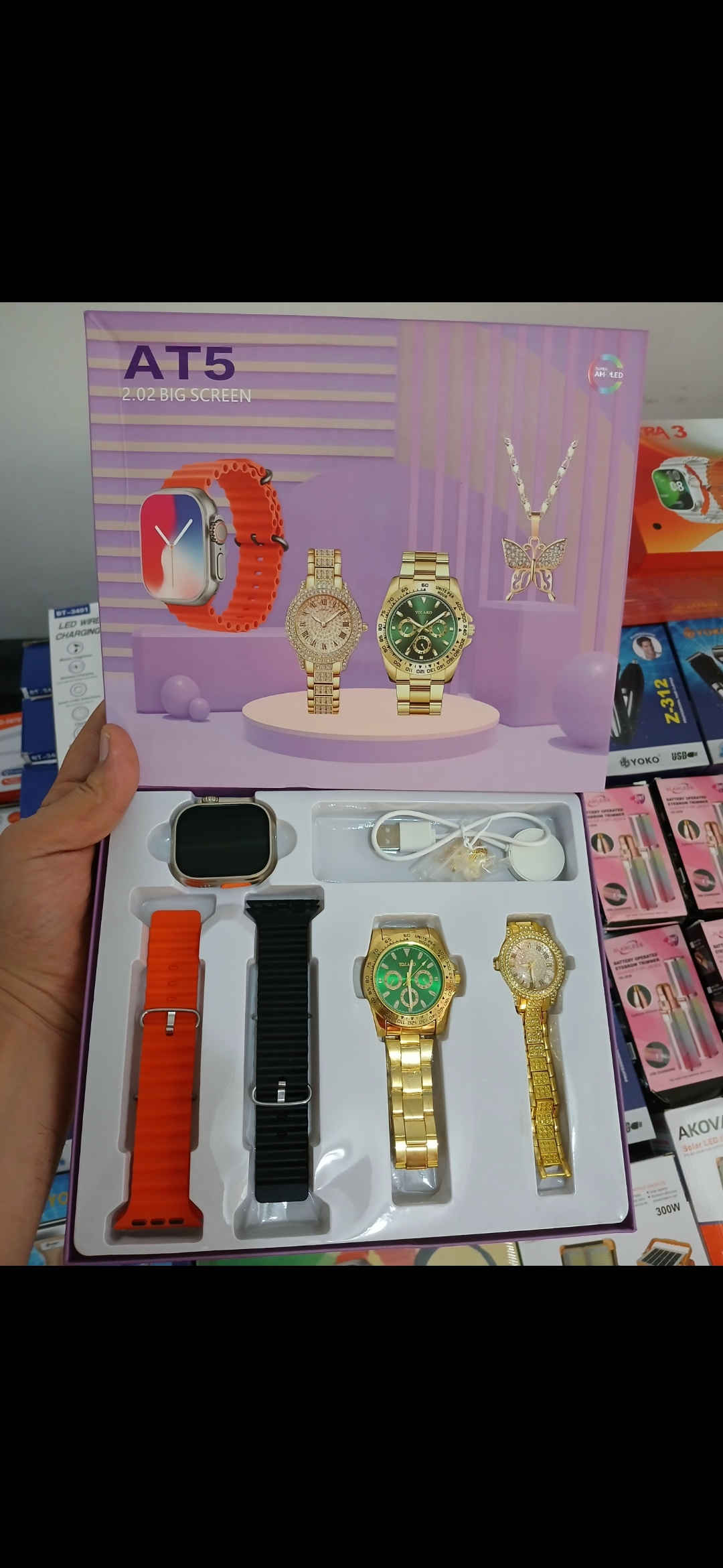 ست و پک ساعت هوشمند مدل AT5